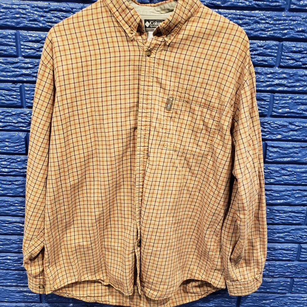 VINTAGE COLUMBIA XCO PLAID BUTTON DOWN LONG SLEEVE